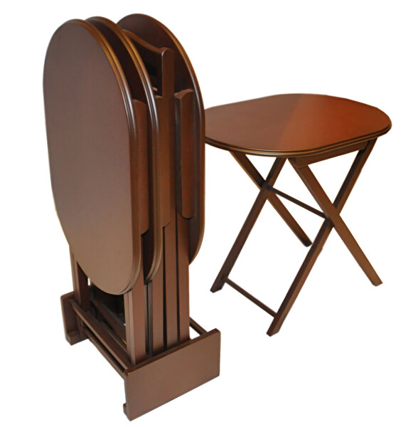 Bengi Ticaret Zigon Çanta Oval 18060 Ahşap MDF Torna Gövde Ayak Parlak Ceviz Natüre El Yapım