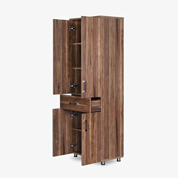 Bengi Ticaret Dolap 14023 Çok Amaçlı Model Parlak Ceviz Hard Parlak Suntalem 130