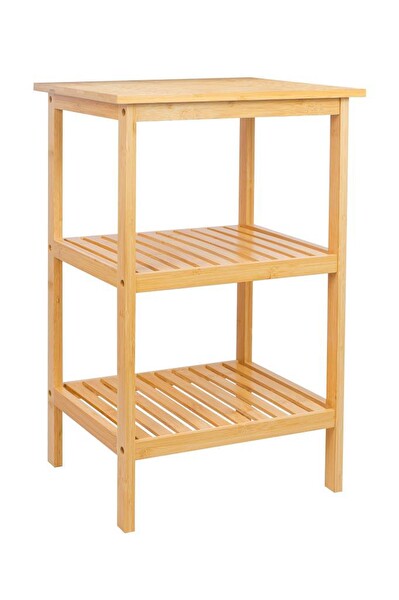 DigitHome Bambu 3 Raflı Komodin Yan Sehpa Şifonyer Düzenleyici Orta Sehpa DB-0024
