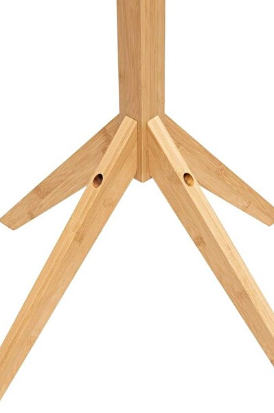 DigitHome Bambu Portmanto Askılık 8'li Modern Vestiyer Ayaklı Askılık Ahşap Elbise Askısı DB-0026