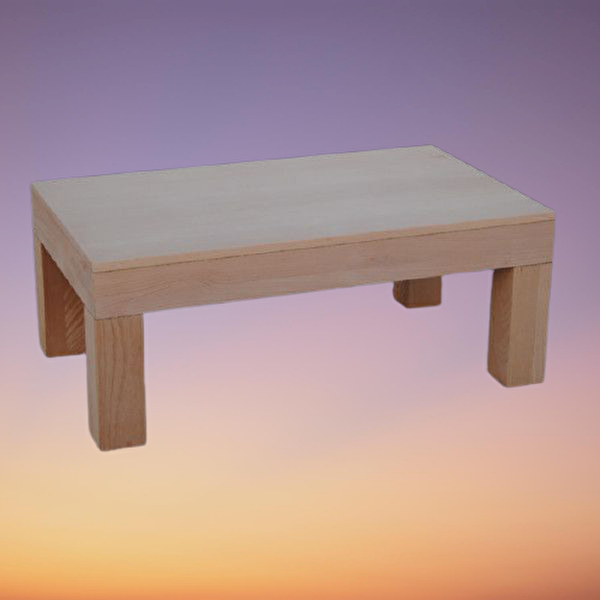 Bengi Ticaret 17783 Küt Klasik Model Ahşap Natüre Tabla El Yapım Orta Sehpa