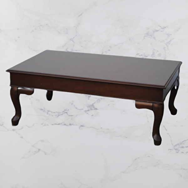 Bengi Ticaret 13561 Klasik Kayın Aslan Ayak Ceviz Natüre MDF Tabla El Yapım Orta Sehpa