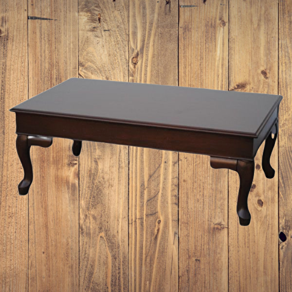 Bengi Ticaret 13561 Klasik Kayın Aslan Ayak Ceviz Natüre MDF Tabla El Yapım Orta Sehpa