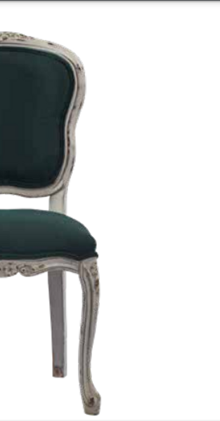 Bengi Ticaret Sandalye 19759 ZUS2142 Eskitme Model Yeşil Kumaş Kayın Eskitme Aslan Ayak El Yapım
