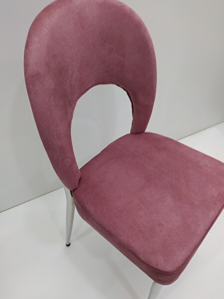 Bengi Ticaret Sandalye 17708 Ay Model Metal Nikelaj Ayak 4Ad Ortopedik Babyface Kumaş El Yapım