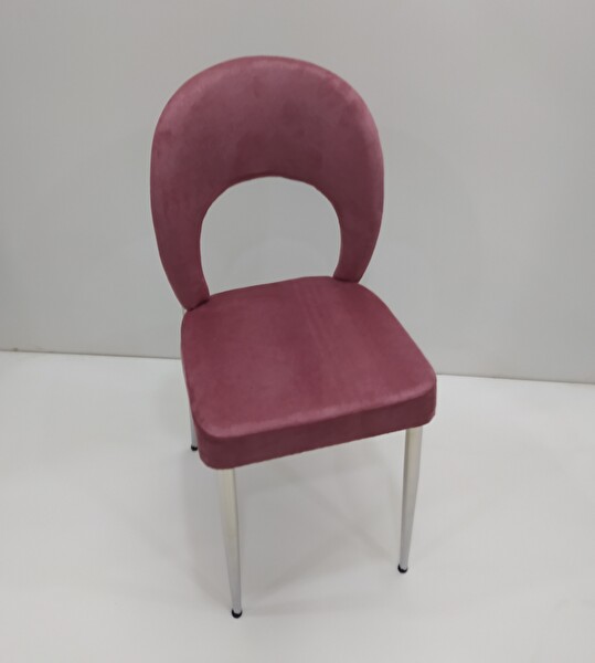 Bengi Ticaret Sandalye 17708 Ay Model Metal Nikelaj Ayak 4Ad Ortopedik Babyface Kumaş El Yapım