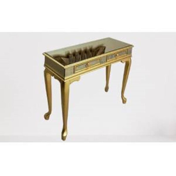 Bengi Ticaret Dresuar 19719 Çift Çekmece Kayın Gold Aslan Ayak Cam Kaplama Kutuda Sevk El Yapım