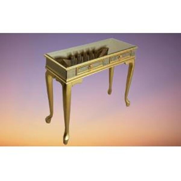 Bengi Ticaret Dresuar 19719 Çift Çekmece Kayın Gold Aslan Ayak Cam Kaplama Kutuda Sevk El Yapım