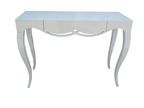 Bengi Ticaret Dresuar 18043 Cnc Çökertme Model Kayın Aslan Ayak Parlak Beyaz Lake Boya El Yapım