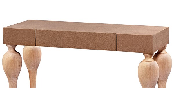 Bengi Ticaret Dresuar 17586 Tombul Torna Model Ham Kayın Retro Ayak Orta Çekm Mdf Tabla El Yapı