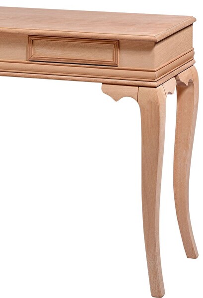 Bengi Ticaret Dresuar 16792 Çift Çekmece Ahşap Kayın Aslan Ayak Kaplam Natüre Ham El Yapım