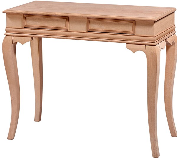 Bengi Ticaret Dresuar 16792 Çift Çekmece Ahşap Kayın Aslan Ayak Kaplam Natüre Ham El Yapım