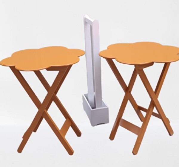 Bengi Ticaret Zigon Çanta 90099 Papatya Model İkili Takım Ahşap Mdf Hardal Hardal Renk El Yapım