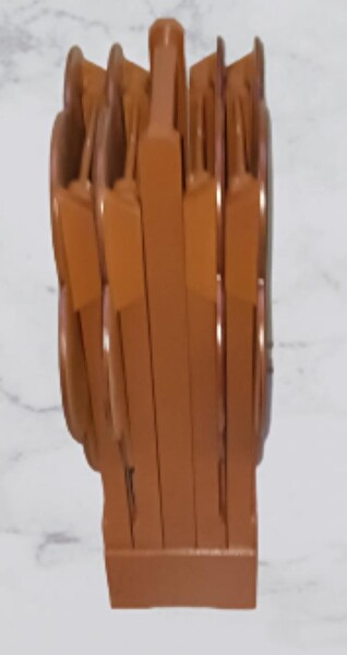 Bengi Ticaret Zigon Çanta 90111 Papatya Dörtlü Model Ahşap Mdf Nature Ceviz Renk El Yapım