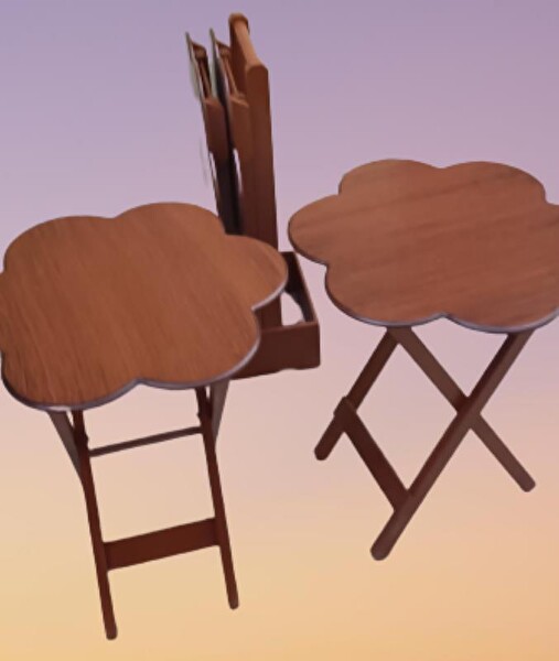 Bengi Ticaret Zigon Çanta 90111 Papatya Dörtlü Model Ahşap Mdf Nature Ceviz Renk El Yapım