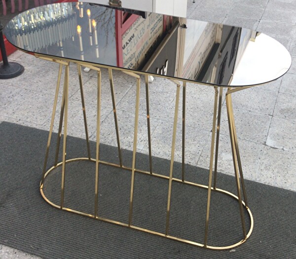 Bengi Ticaret Dresuar 18063 Cadde Model Metal Transmisyon Gold Renk Kaplama Temper Cam El Yapım