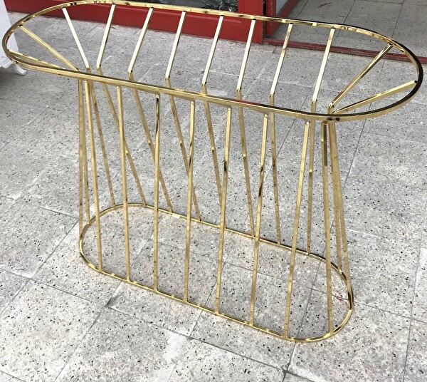 Bengi Ticaret Dresuar 18063 Cadde Model Metal Transmisyon Gold Renk Kaplama Temper Cam El Yapım