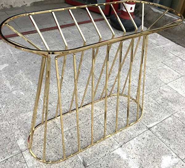 Bengi Ticaret Dresuar 18063 Cadde Model Metal Transmisyon Gold Renk Kaplama Temper Cam El Yapım