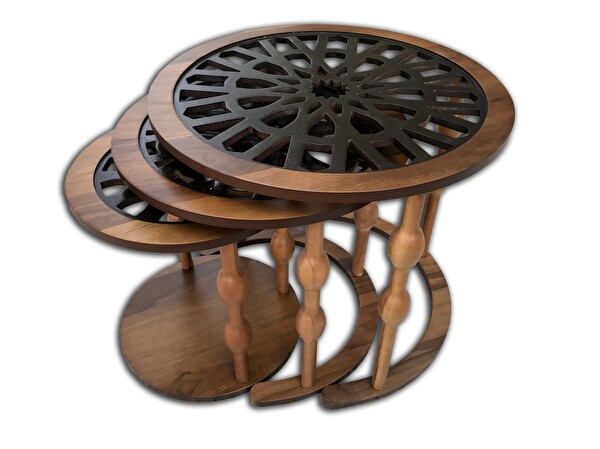 Bengi Ankara Mobilya Zigon St13808 Geometrik Osmanlı Motif Model Cnc Kesim Mdf Ayak El Yapım