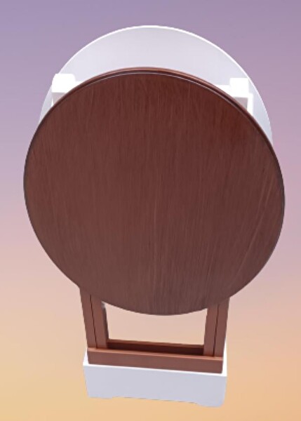 Bengi Ticaret Zigon Çanta 90125 Sehpa Oval Model İkili Takım Mdf Ceviz-Beyaz Renk Uyum El Yapım