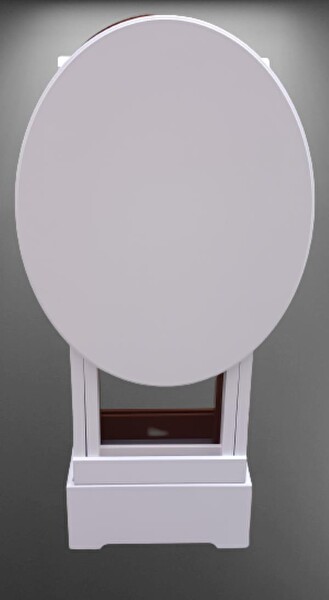 Bengi Ticaret Zigon Çanta 90125 Sehpa Oval Model İkili Takım Mdf Ceviz-Beyaz Renk Uyum El Yapım