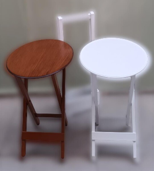 Bengi Ticaret Zigon Çanta 90125 Sehpa Oval Model İkili Takım Mdf Ceviz-Beyaz Renk Uyum El Yapım