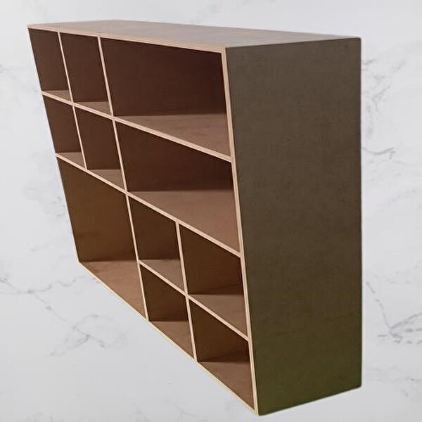 Bengi Ticaret Hobi Adn 90355 Model Kupa Şişe Kavanoz Koyma Rafı Ahşap Mdf Ham El Yapım