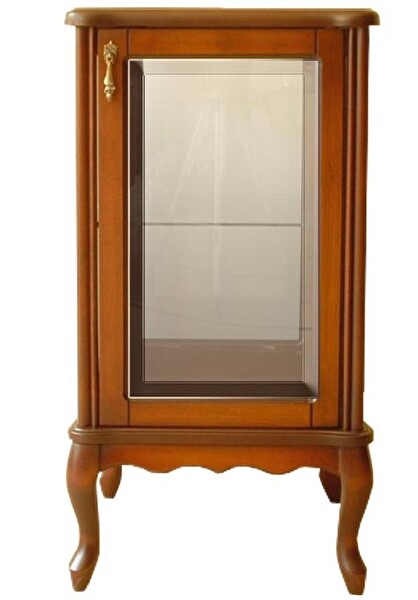 Bengi Ticaret Gümüşlük Vitrin 17928 Kare Model 98 Kayın Lükens Aslan Ayak Ceviz Renk El Yapım