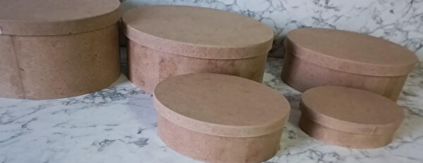 Bengi Ticaret Hobi Adn 90197 5'Li Kutu Set Oval Ahşap Ham Mdf Maşuka Özellik Model El Yapım