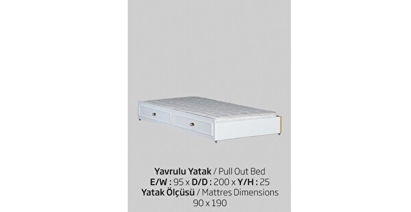 Bengi Ticaret Yavru Karyola 14455 Urlu Flora İnovasyon Kayın Torna Yüksek Ayak Kutuda Sevk