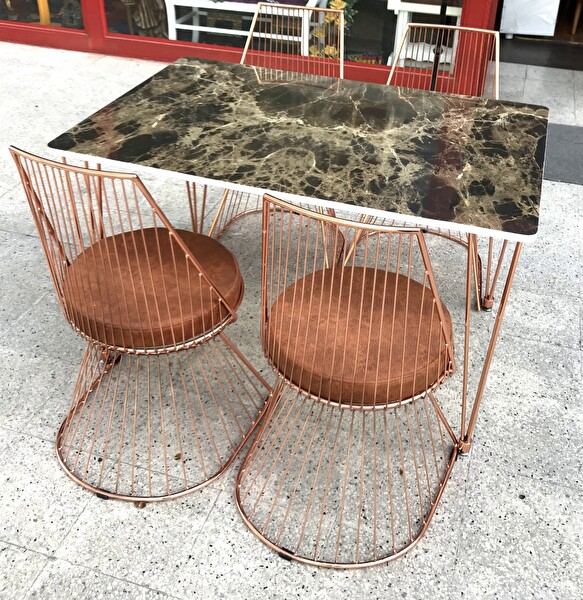 Bengi Ticaret Masa 13798 Tel Sandaly Tk Metal Rose Bakır Japon Ayk Mdf Siyh Desen Tabla El Yapı