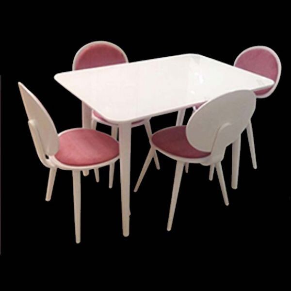 Bengi Ticaret Masa-Sandaly 12880 Retro Papel Tk Model Kayın Torna Kaplama Parlak Beyaz El Yapım