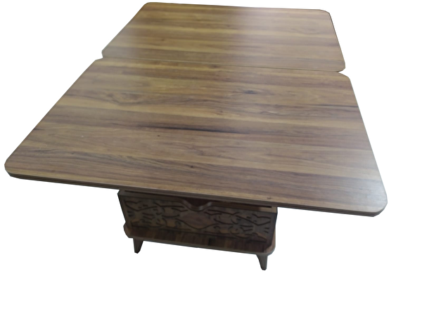 Bengi Ticaret Akıllı Sihirli 17250 Sehpa Fonksiyonel Masa Orta Sehpa Hard Suntalem Ceviz Renk