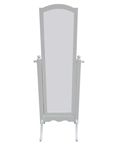 Bengi Ticaret Boy Aynası 18082 Dikdörtgen Model Ahşap Kayın Mdf Parlak Beyaz Nature Dekoratif