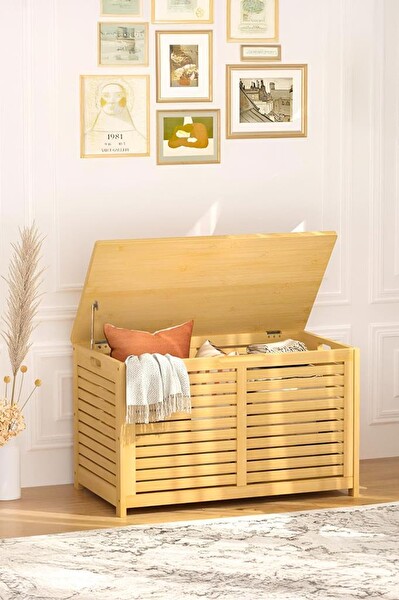 DigitHome DB-0032 Bambu Oyun Odası Düzenleyici Oyuncak Dolabı