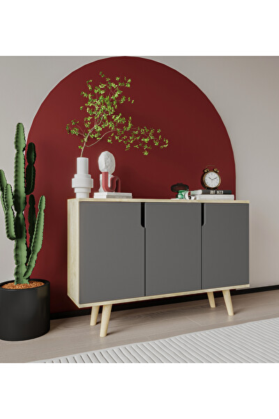 VM Vertex Mobilya Verona 120 CM Konsol, Kahve Köşesi, Tv Ünitesi, Çok Amaçlı Ahşap Ayaklı Konsol S