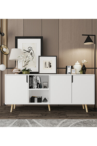 VM Vertex Mobilya Latina Modern Konsol 3 Kapaklı 180 CM Beyaz