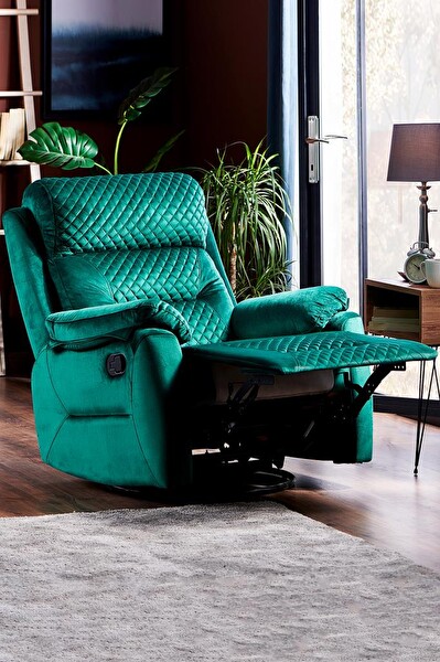 Niron Emerald TV Baba Koltuğu - Sallanan Dönen ve Yatan Koltuk Zümrüt Yeşili