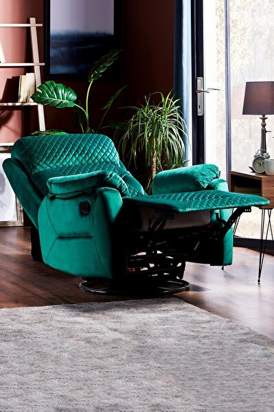 Niron Emerald TV Baba Koltuğu - Sallanan Dönen ve Yatan Koltuk Zümrüt Yeşili