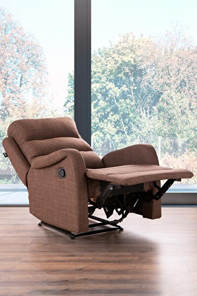 Niron Comfort Chocolate Fonksiyonel Tekli Koltuk TV Baba Koltuğu - Berjer Kahverengi