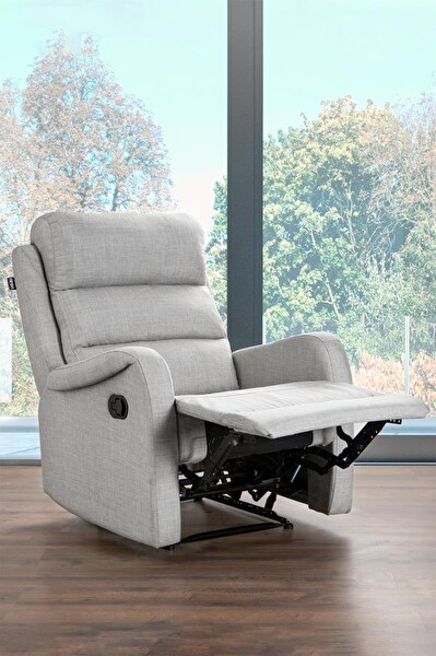 Niron Comfort Elegance Fonksiyonel Tekli Koltuk TV Baba Koltuğu - Berjer Açık Gri