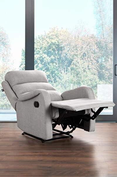 Niron Comfort Elegance Fonksiyonel Tekli Koltuk TV Baba Koltuğu - Berjer Açık Gri
