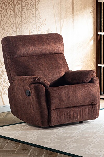 Niron Texas Baba Koltuğu Fonksiyonel Tekli Koltuk - Recliner TV Koltuğu Kahverengi