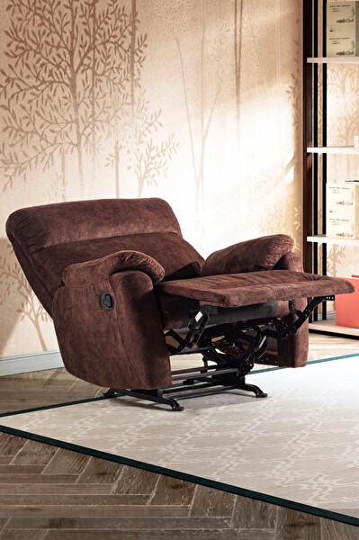 Niron Texas Baba Koltuğu Fonksiyonel Tekli Koltuk - Recliner TV Koltuğu Kahverengi