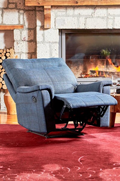 Niron Milano Fonksiyonel Tekli Koltuk TV Baba Koltuğu - Berjer Lacivert