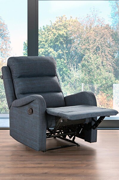 Niron Comfort Navy Fonksiyonel Tekli Koltuk TV Baba Koltuğu - Berjer Lacivert