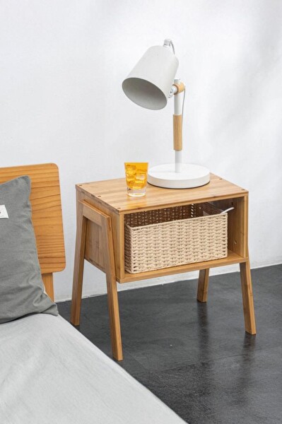DigitHome Bambu Komodin Yan Sehpa JWFU-5392