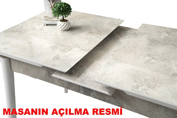 Sweet Home Kelebek Açılır MDF Masa Mutfak Salon Yemek Odası Masası 70x120 CM Diş Budak