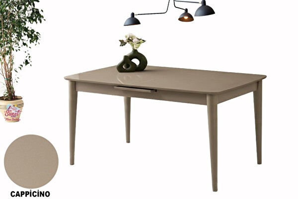 Sweet Home 70x120 Ortadan Açılır MDF Mutfak Salon Yemek Odası Masası Marmo
