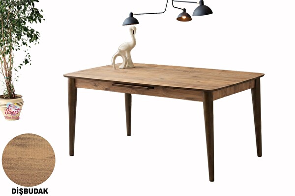 Sweet Home 70x120 Ortadan Açılır MDF Mutfak Salon Yemek Odası Masası Marmo